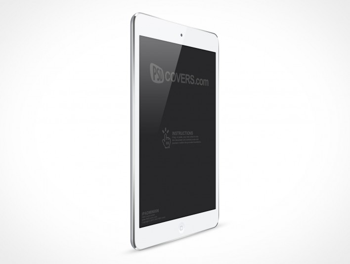 View your app designs on this Standing iPad Mini Mockup 6