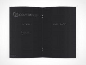 Pamphlet Mockup | Eye level shot back & front cover of standing pamphlet