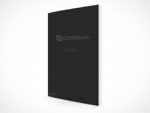 Paperback Book Mockup | High angle 45° front view of standing book