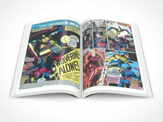 Visualize story layouts on this Graphic Novel Book Mockup 11