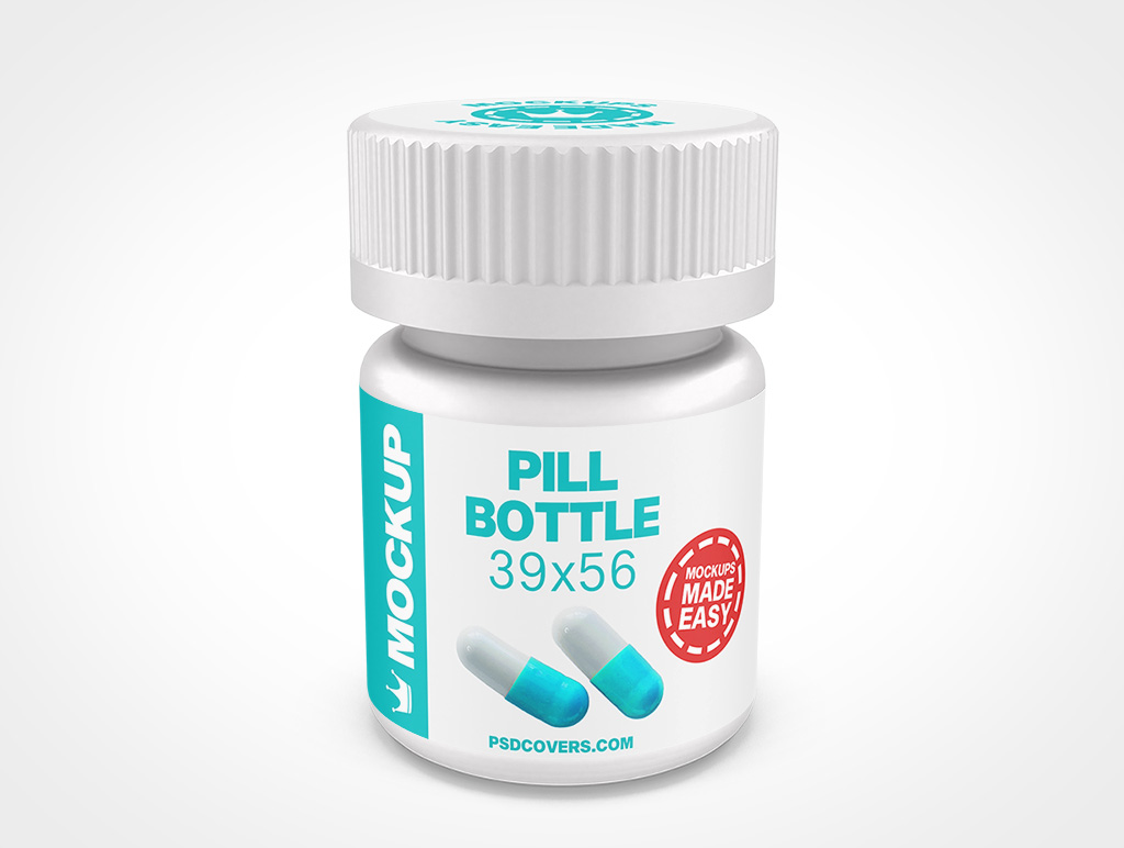 Premium PSD  Medicine health care pill bottle mockup