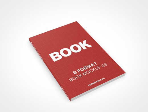 B-Format Book Mockup 28 Is A Blank White Proxy For Your Designs