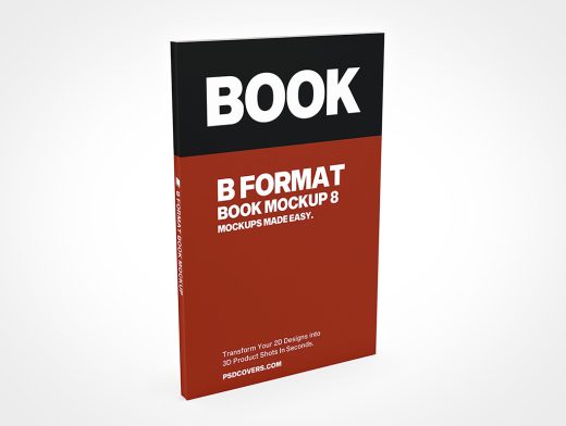 B Format Book Mockup 8 Helps Preview Your Designs In Seconds