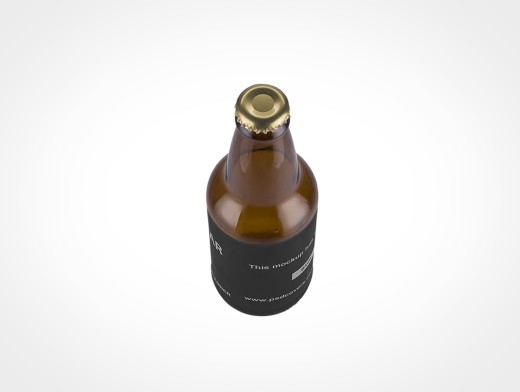 Download Amber Heritage Beer Bottle Psd Mockup Psd Mockups