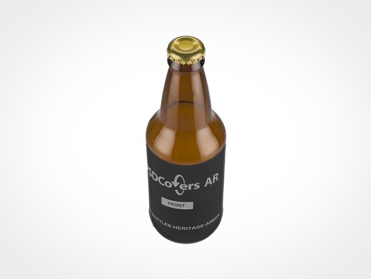 Download Amber Heritage Beer Bottle Psd Mockup Psd Mockups