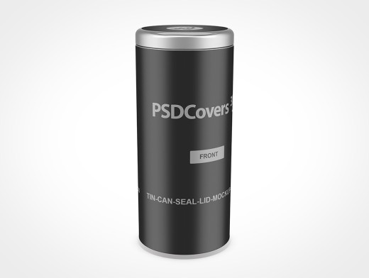 Download Tea Tin Can Mockup With Seal Lid 65x150 In Can Mockup Psdcovers